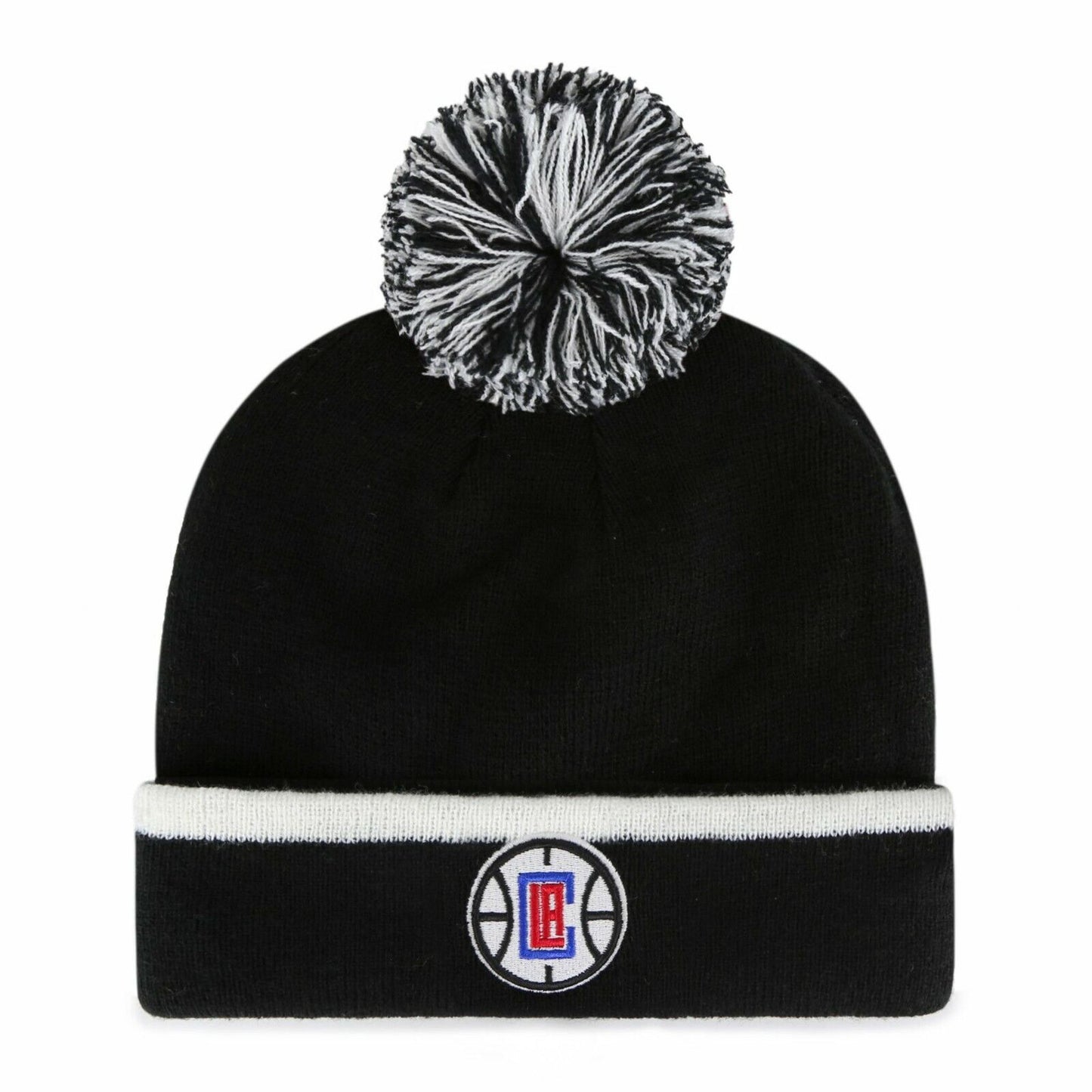 Los Angeles Clippers Black '47 Cuffed Knit Beanie Hat w/pom