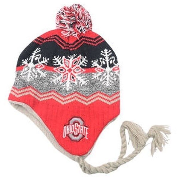 Ohio State Buckeyes Winter Bog Knit Pom Cuff Knit Hat