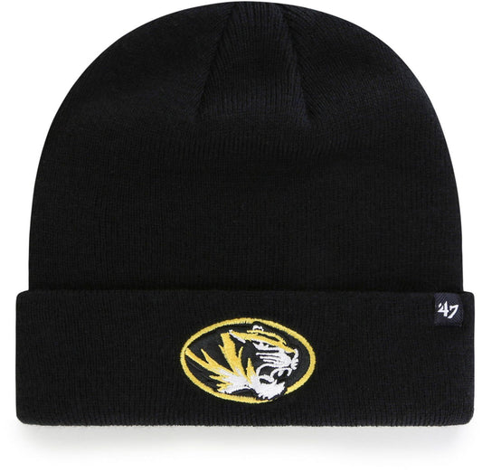 Missouri Tigers Black '47 Brand Raised Cuff Knit Hat