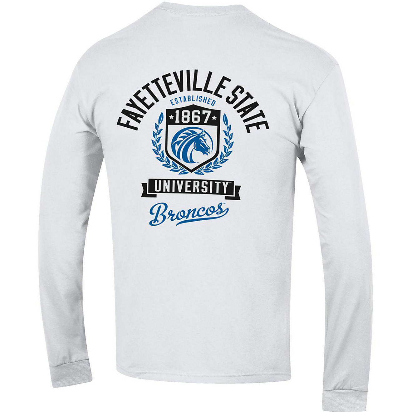 Fayetteville State Broncos White Champion Team Arch Long Sleeve T-shir