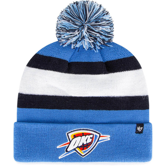 Oklahoma City Thunder Blue '47 Brand Breakaway Pom Cuff Knit Cap/Hat