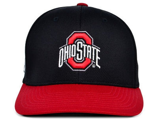 Ohio State Buckeyes Black/Scarlet Two Tone Reflex One Fit Cap/Hat - OS