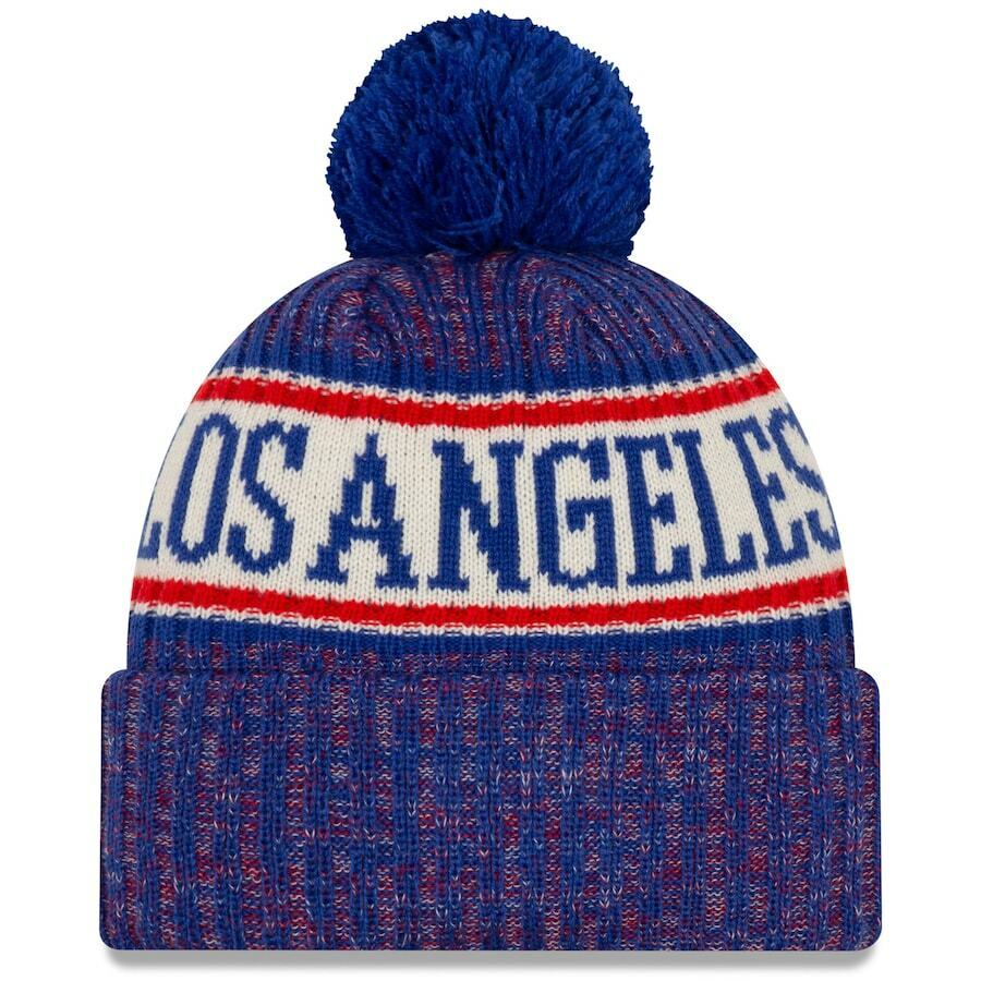 Los Angeles Clippers Royal Blue New Era Sport Cuffed Knit Hat with Pom