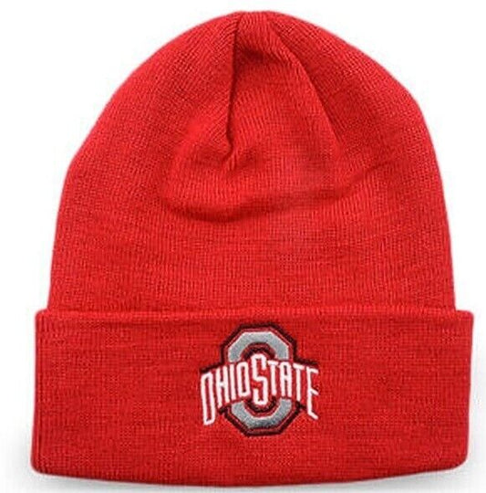 Ohio State Buckeyes Red Cuffed Knit Beanie Hat