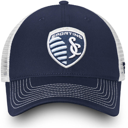 Sporting Kansas City Navy & White Fanatics Snapback Trucker Cap/Hat