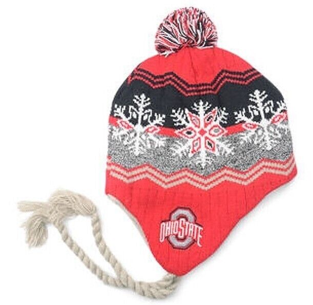 Ohio State Buckeyes Winter Bog Knit Pom Cuff Knit Hat