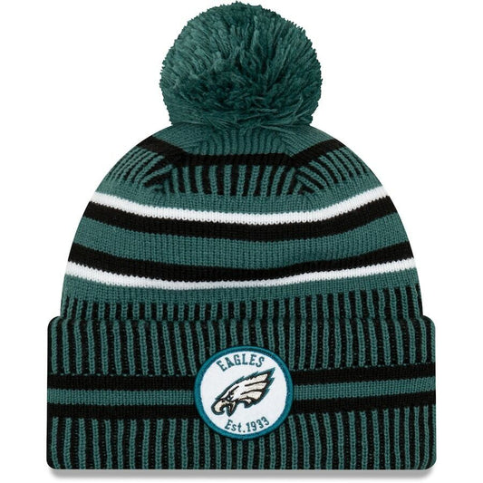 Philadelphia Eagles New Era Green/Black 2019 NFL Sideline Knit Beanie