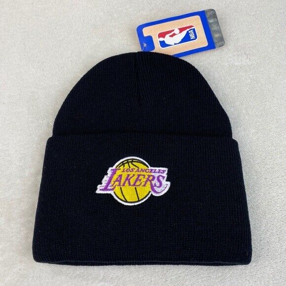 Los Angeles Lakers Black adidas Toque Cuff Knit Skull Cap Beanie Hat