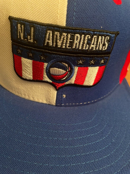 New Jersey Americans NBA Hardwood Classics Reebok Fitted Cap Size 7 (Imperfect)