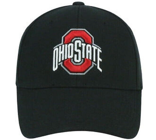 Ohio State Buckeyes Black Premium Collection Memory/Stretch Fit Cap/Ha