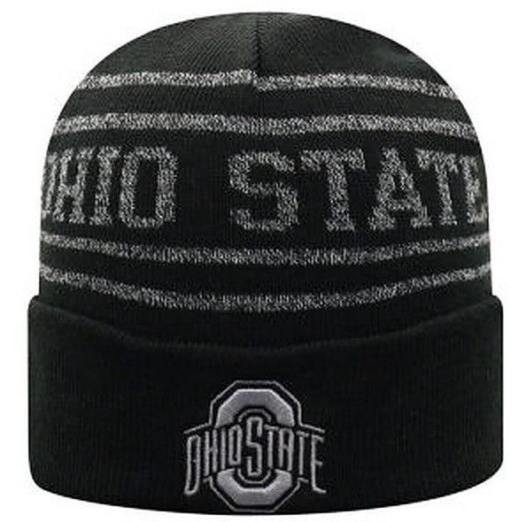 Ohio State Buckeyes Black Top of the World Bright Night Cuffed Knit Ha