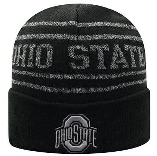 Ohio State Buckeyes Black Top of the World Bright Night Cuffed Knit Ha