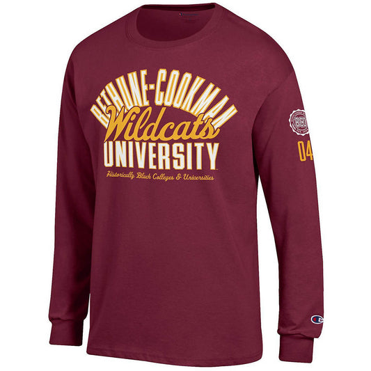 Bethune-Cookman Wildcats Red Champion Team Arch Long Sleeve Hit T-shirt- XL