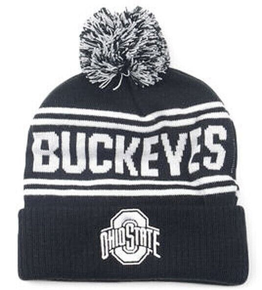 Ohio State Buckeyes Black Hiatus Knit Pom Cuff Knit Hat