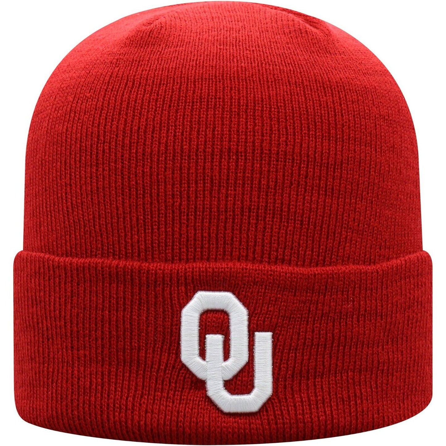 Oklahoma Sooners Red Top of the World Cuff Knit Beanie Hat