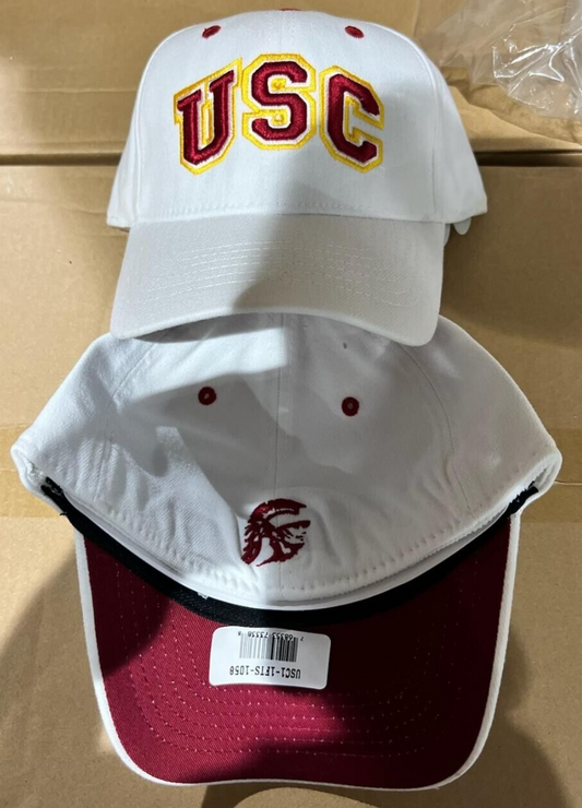 USC Trojans White Top of the World One Fit Cap/Hat - Sizes: 6 5/8 up to 7 1/8