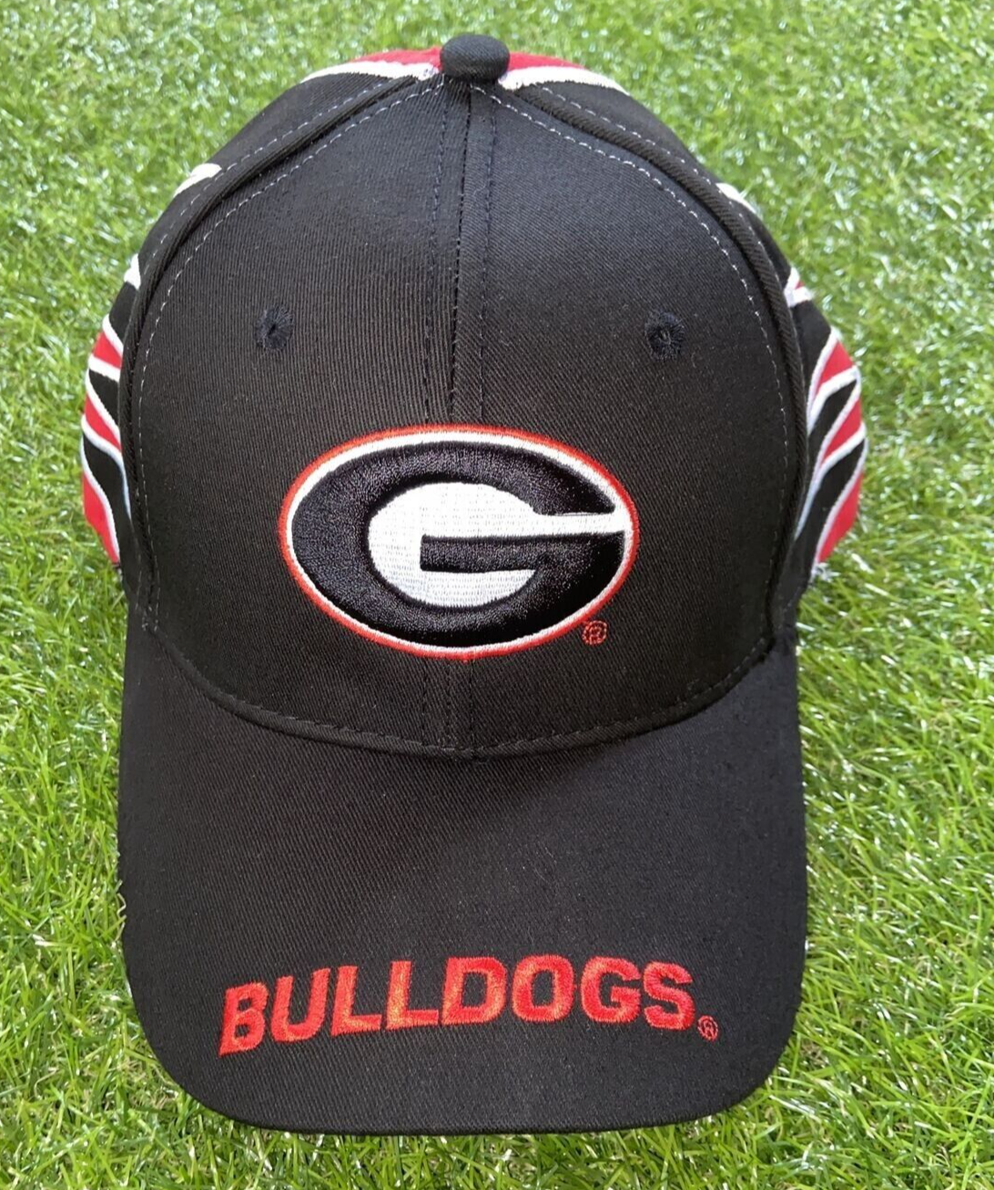 Georgia Bulldogs Black & Red Vintage Capsmith, Inc. Strapback Adjustable Cap/Hat