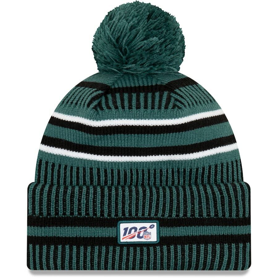 Philadelphia Eagles New Era Green/Black 2019 NFL Sideline Knit Beanie