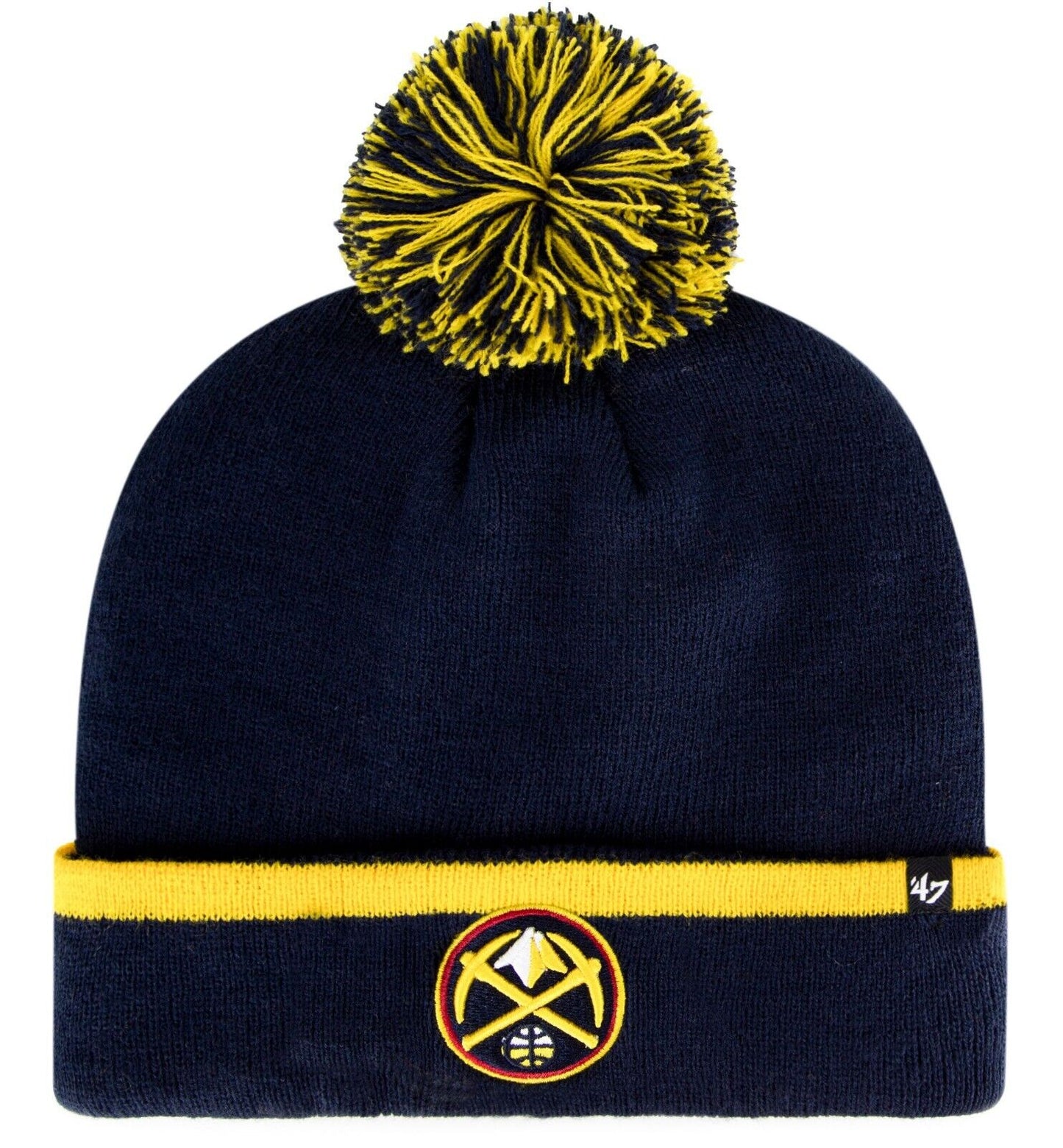 Denver Nuggets Navy '47 Brand Cuffed Knit Hat w/pom