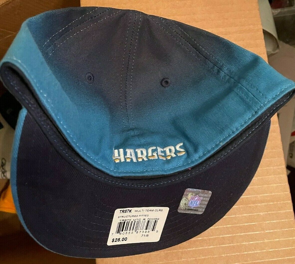 Los Angeles Chargers Two-Tone Multi-Color Reebok Fitted Cap/Hat - Size
