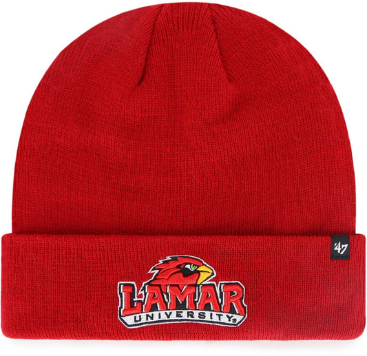 Lamar University Cardinals Red '47 Brand Raised Cuff Knit Hat