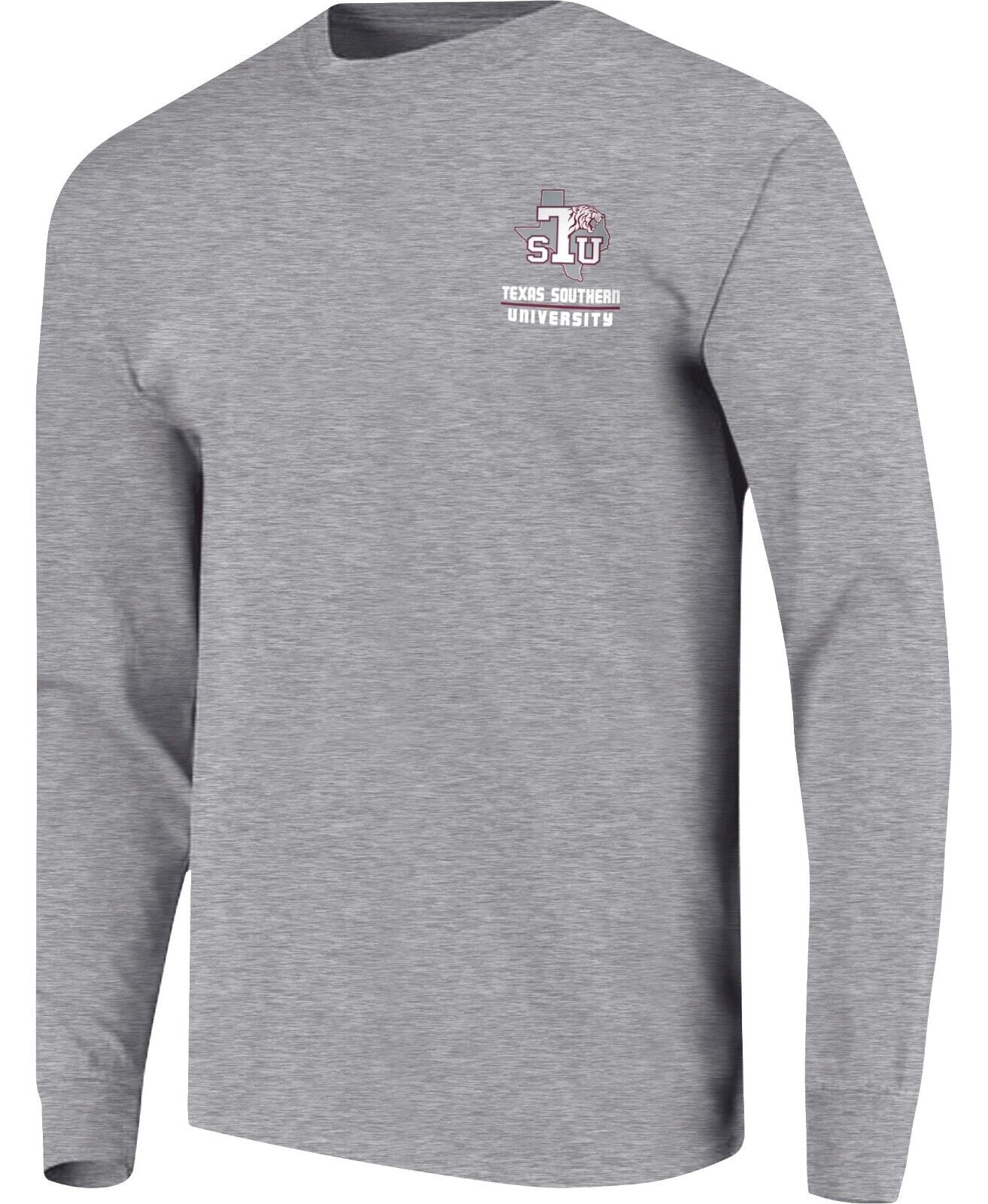 Texas Southern Tigers Gray Image One Campus Skyline Long Sleeve T-Shirt XXL