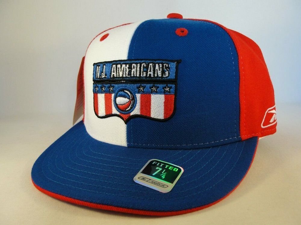 New Jersey Americans NBA Hardwood Classics Reebok Fitted Cap Size 7 (Imperfect)