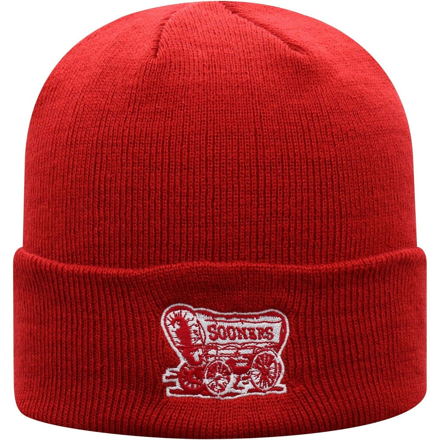 Oklahoma Sooners Red Top of the World Cuff Knit Beanie Hat