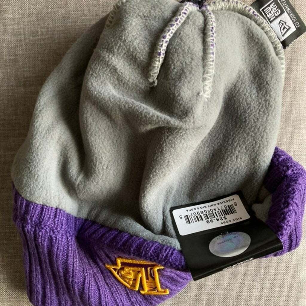 Los Angeles Lakers Purple New Era Sport Cuffed Knit Hat with Pom