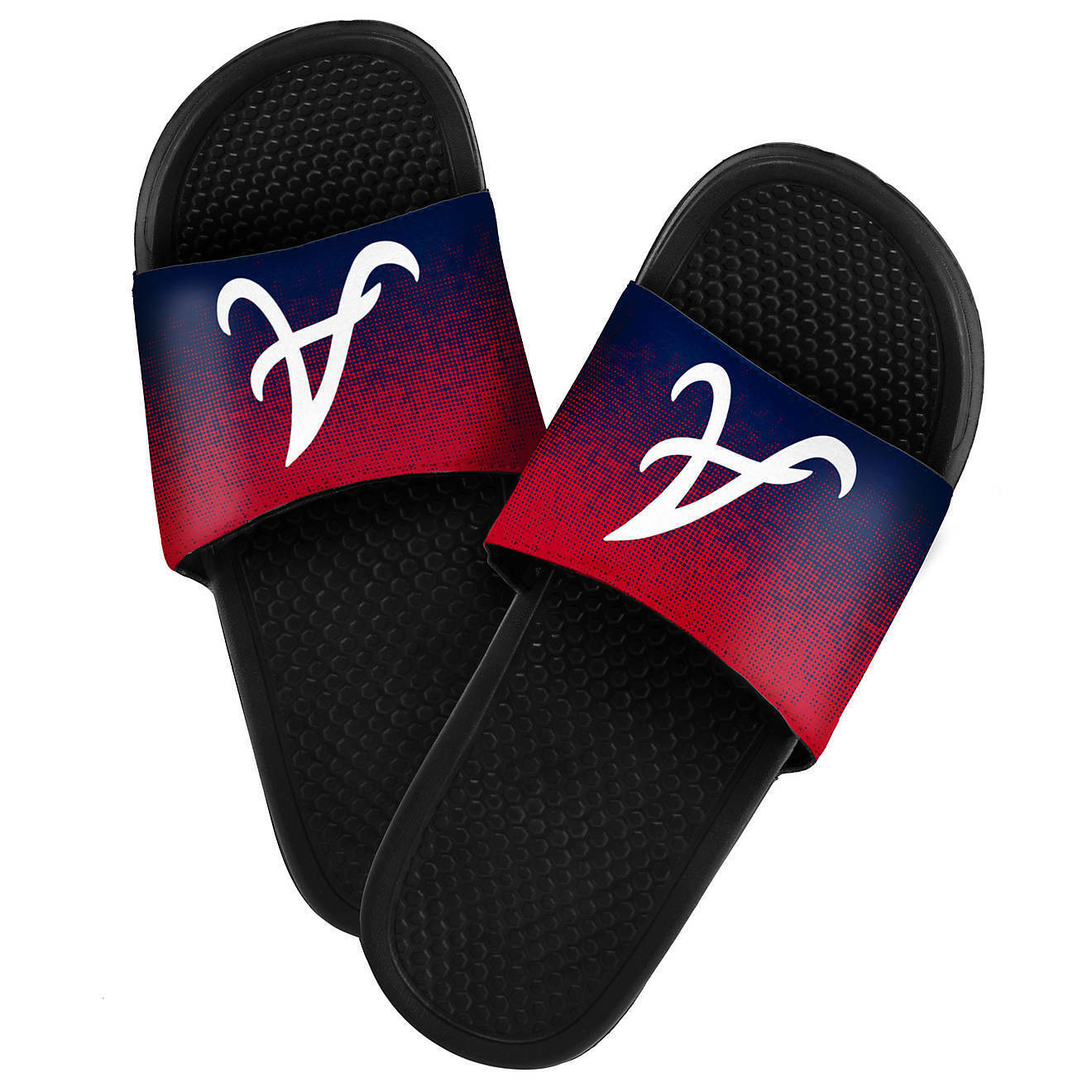 Atlanta Braves Forever Collectibles Men's Textured Sport Slides - XL (