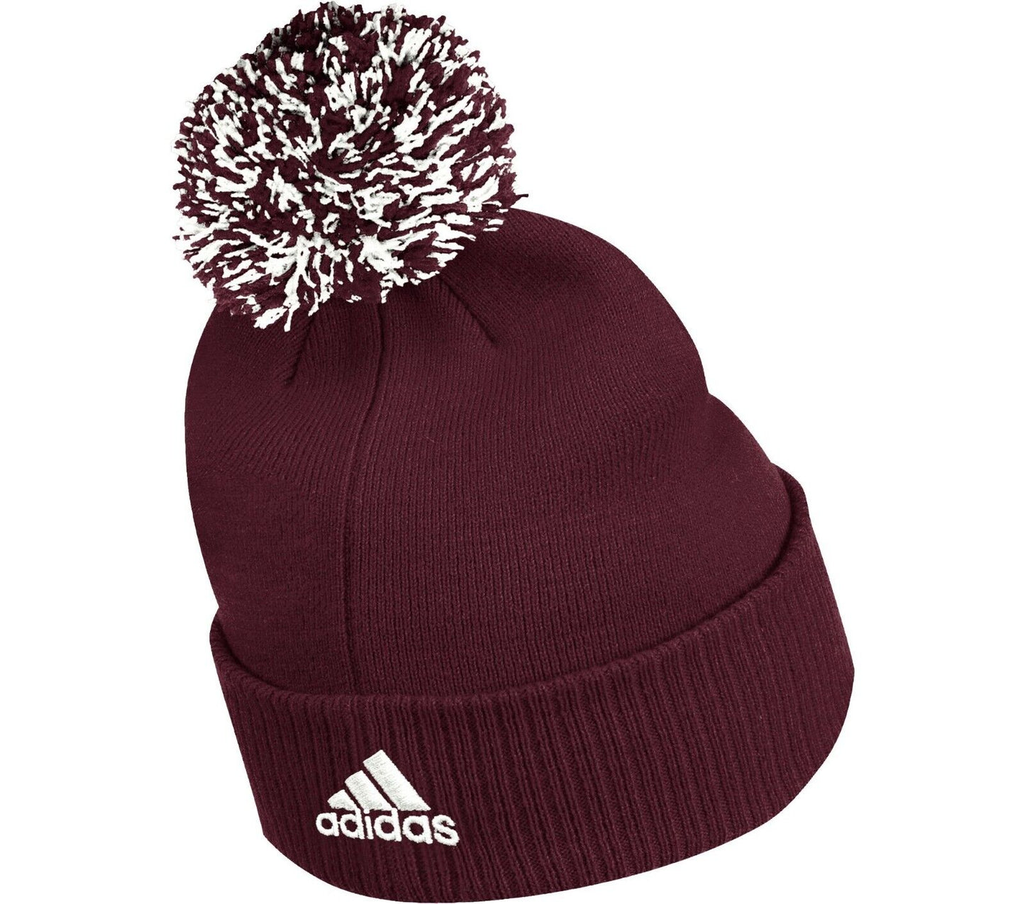 Texas A&M Aggies Maroon adidas Cuffed Pom Knit Beanie Hat