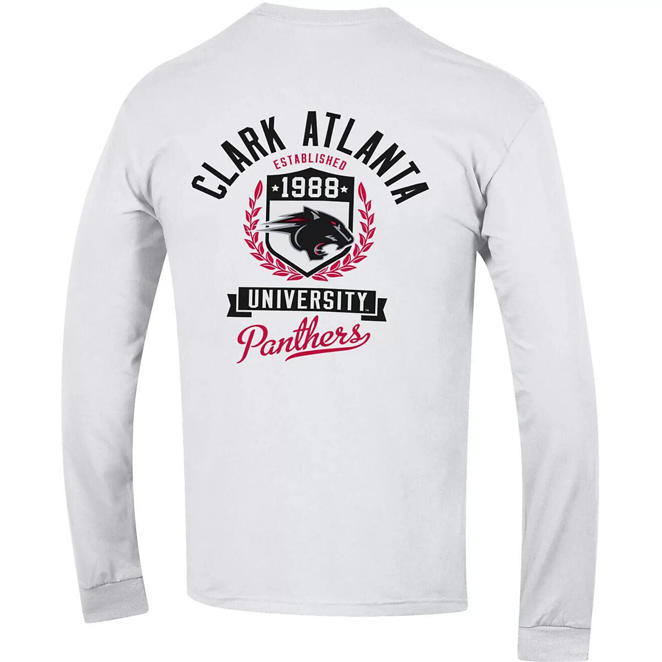 Clark-Atlanta Panthers White Champion Team Arch Long Sleeve T-shirt -XL